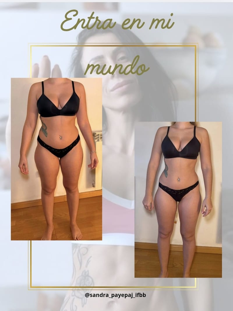Antes y después de una clienta de Sandra